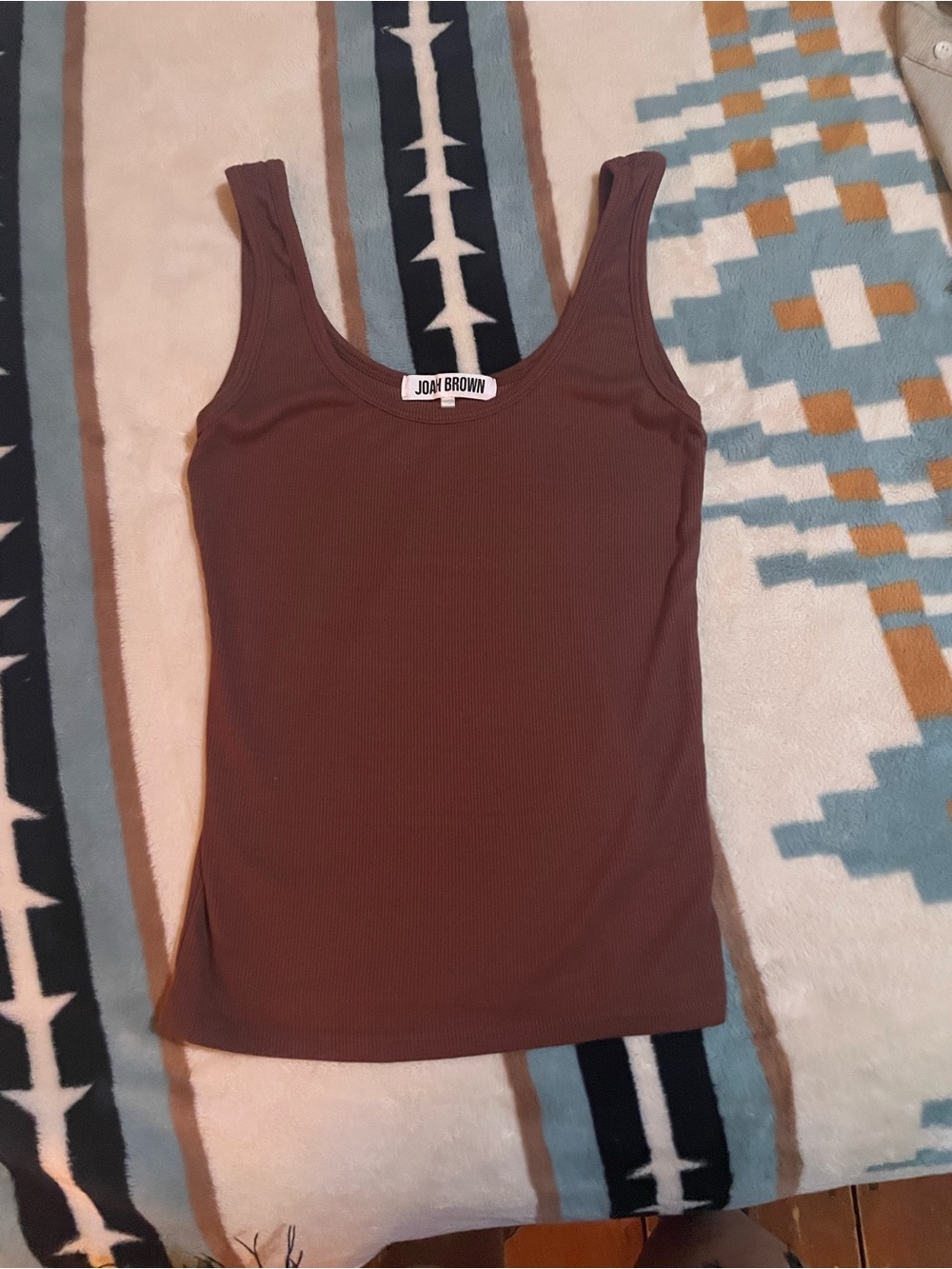 Joah brown scoop neck tank